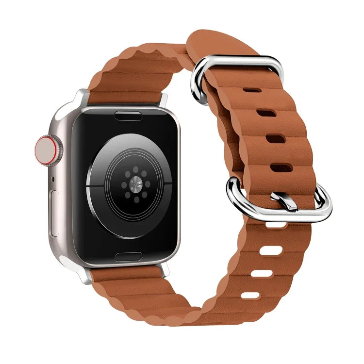 Ocean Style Leather Watch Strap, For Apple Watch Ultra 49mm / Series 8&7 45mm / SE 2&6&SE&5&4 44mm / 3&2&1 42mm, For Apple Watch Ultra 49mm / Series 8&7 45mm /, For Apple Watch Series 8&7 41mm / SE 2&6&SE&5&4 40mm / 3&2&1 38mm