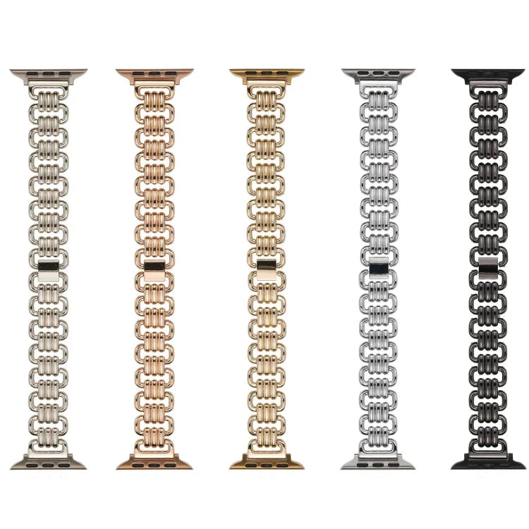 U-체인 메탈 시계 밴드, 애플 워치 울트라 49mm / 시리즈 8&7 45mm / SE 2&6&SE&5&4 44mm / 3&2&1 42mm용, 애플 워치 시리즈 8&7 41mm / SE 2&6&SE&5&4 40mm / 3&2&1 38mm용