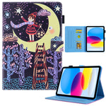 Colored Drawing Leather Smart Tablet Case, For iPad 10th Gen 10.9 2022
