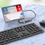 Onten OTN-UC910 USB-C / 타입-C 휴대용 다기능 허브 도킹 스테이션, OTN-UC910