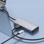 Onten OTN-UC910 USB-C / 타입-C 휴대용 다기능 허브 도킹 스테이션, OTN-UC910