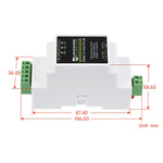 Waveshare DIN 레일 RS485 to RJ45 시리얼 서버 POE 기능 포함, 23273