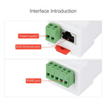 Waveshare DIN 레일 RS485 to RJ45 시리얼 서버 POE 기능 포함, 23273