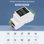 Waveshare DIN 레일 RS485 to RJ45 시리얼 서버 POE 기능 포함, 23273