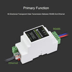Waveshare DIN 레일 RS485 to RJ45 시리얼 서버 POE 기능 포함, 23273