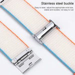 Metal Buckle Nylon Strap, For Apple Watch Series 8&7 41mm / SE 2&6&SE&5&4 40mm / 3&2&1 38mm, For Apple Watch Ultra 49mm / Series 8&7 45mm / SE 2&6&SE&5&4 44mm / 3&2&1 42mm