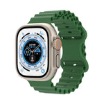 Ocean Style Silicone Watch Band, For Apple Watch Ultra 49mm / Series 8&7 45mm / SE 2&6&SE&5&4 44mm / 3&2&1 42mm, For Apple Watch Series 8&7 41mm / SE 2&6&SE&5&4 40mm / 3&2&1 38mm
