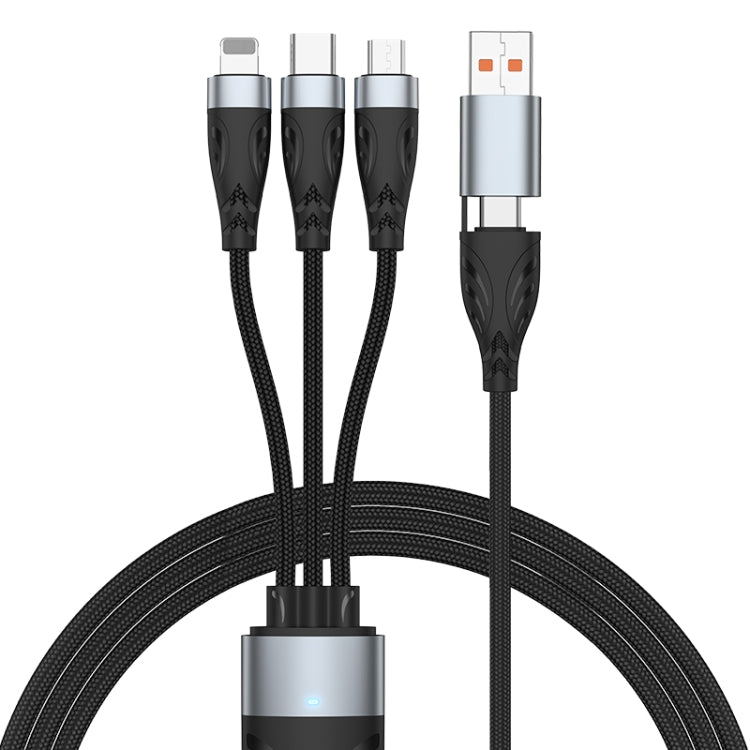 ADC-008 100W USB/Type-C to Type-C + 8핀 + 마이크로 USB 2 to 3 완전 호환 고속 충전 데이터 케이블, 1.2m, 2m