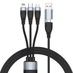 ADC-008 100W USB/Type-C to Type-C + 8핀 + 마이크로 USB 2 to 3 완전 호환 고속 충전 데이터 케이블, 1.2m, 2m