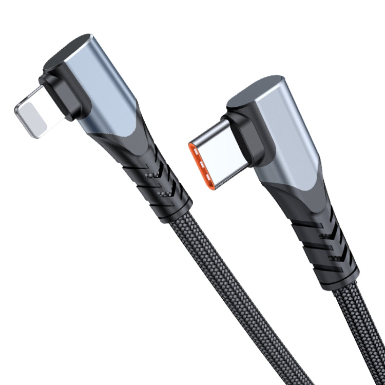 ADC-009 20W USB-C/Type-C to 8 핀 더블 엘보우 데이터 케이블, 0.4m, 1m, 2m