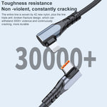 ADC-009 20W USB-C/Type-C to 8 핀 더블 엘보우 데이터 케이블, 0.4m, 1m, 2m