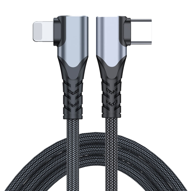 ADC-009 20W USB-C/Type-C to 8 핀 더블 엘보우 데이터 케이블, 0.4m, 1m, 2m