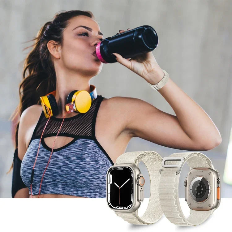 실버 버클 나일론 시계줄, 애플 워치 울트라 49mm / 시리즈 8&7 45mm / SE 2&6&SE&5&4 44mm용, 애플 워치 시리즈 8&7 41mm / SE 2&6&SE&5&4 40mm / 3&2&1 38mm용