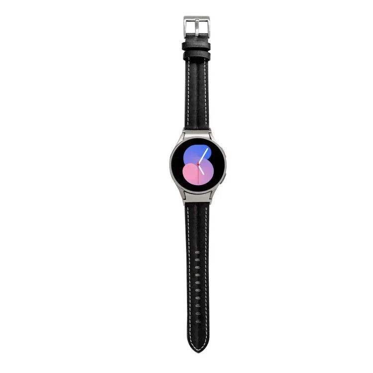 홈이 있는 천연 가죽 시계 밴드, 삼성 갤럭시 Watch5 40mm / 44mm용