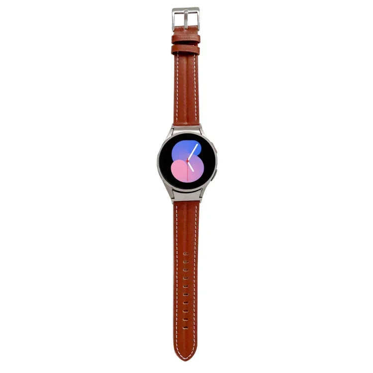 홈이 있는 천연 가죽 시계 밴드, 삼성 갤럭시 Watch5 40mm / 44mm용