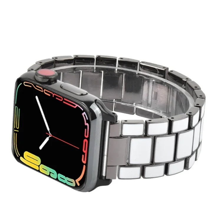 Epoxy Metal Watchband, For Apple Watc 5 & 4 44mm / 3 & 2 & 1 42mm