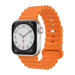 Silicone Watch Band, For Apple Watch Ultra 49mm / Series 8&7 45mm / SE 2&6&SE&5&4 44mm, For Apple Watch Series 8&7 41mm / SE 2&6&SE&5&4 40mm / 3&2&1 38mm