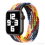 Nylon Single-turn Braided Watch Band For Apple Watch Series 8&7 41mm / SE 2&6&SE&5&4 40mm / 3&2&1 38mm, For Apple Watch Series 8&7 41mm,145mm, For Apple Watch Series 8&7 41mm, 145mm