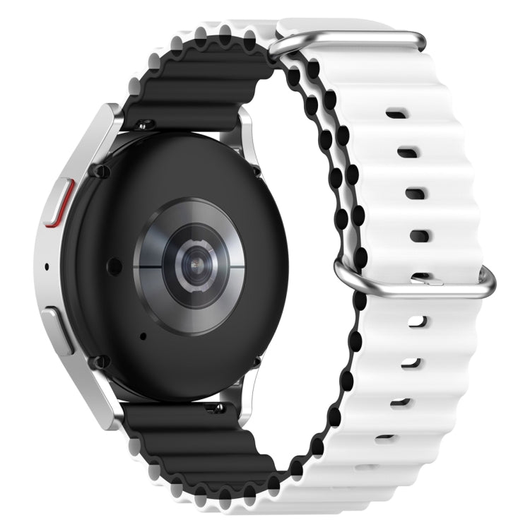 Universal Ocean Style Silicone Two Color Watch Band, 20mm, 22mm