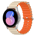 Universal Ocean Style Silicone Two Color Watch Band, 20mm, 22mm