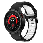 Wave Two Color Silicone Watch Band, For Samsung Galaxy Watch5 Pro