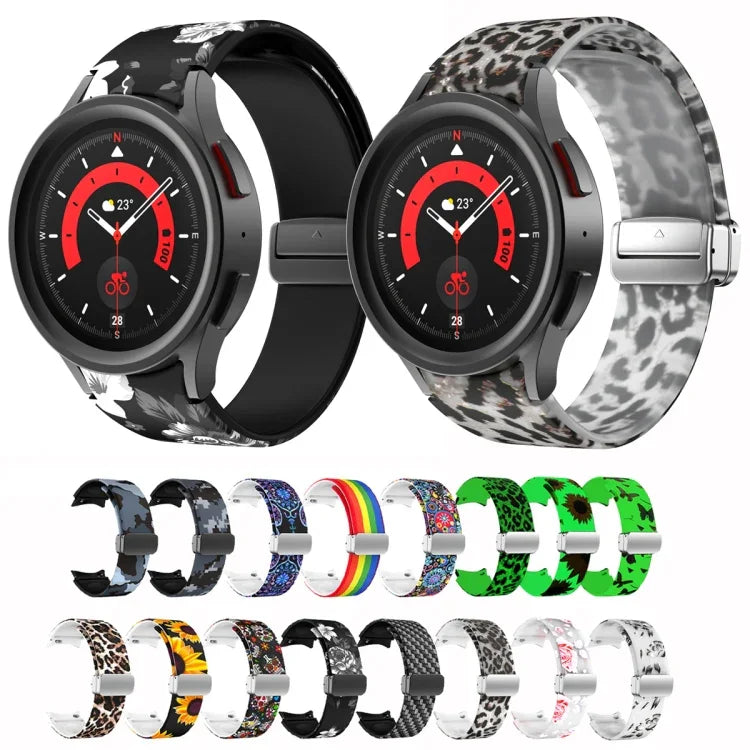 Magnetic Printed Silicone Watch Band, For Samsung Galaxy Watch5