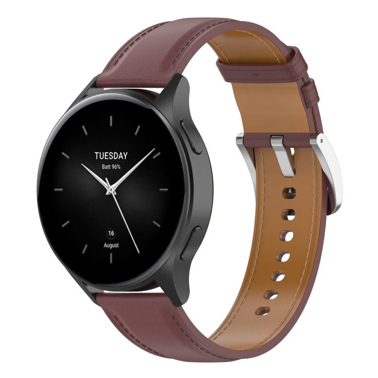 22mm Genuine Leather Watch Band, For Huawei Watch Buds/Xiaomi Watch S2