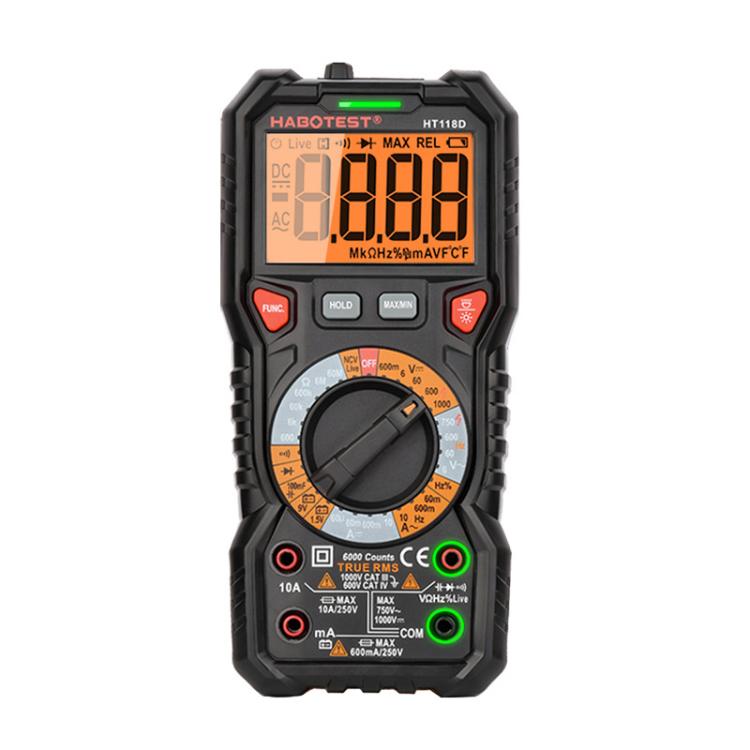 HABOTEST HT118D 휴대용 고정밀 수동 디지털 멀티미터, HT118D