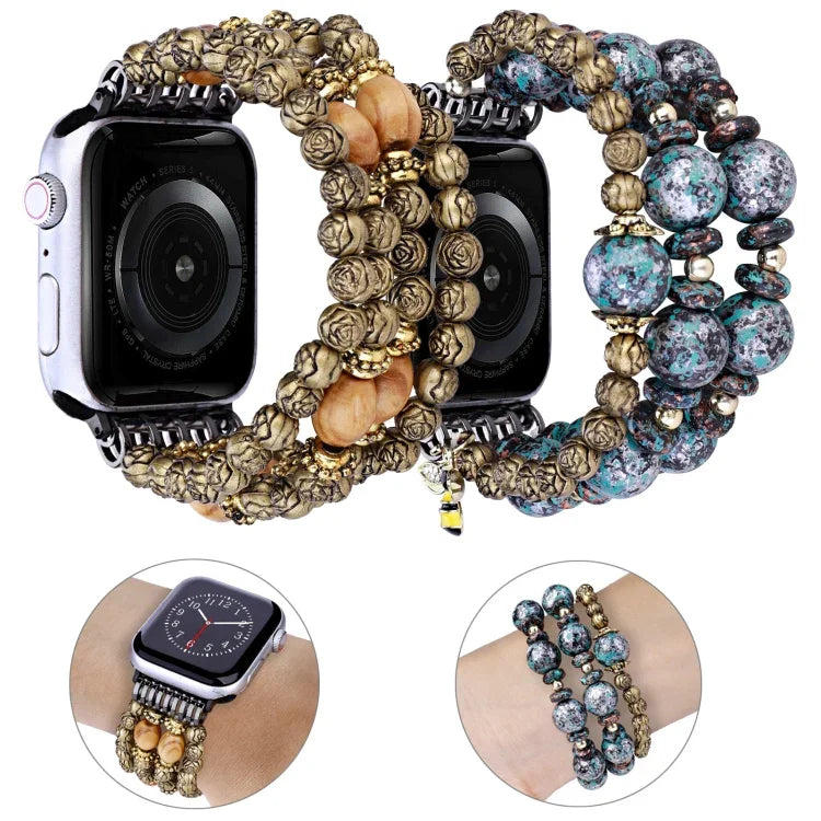 로즈 비즈 시계줄, Apple Watch Ultra 49mm / 시리즈 8&7 45mm용, Apple Watch 시리즈 8&7 41mm용