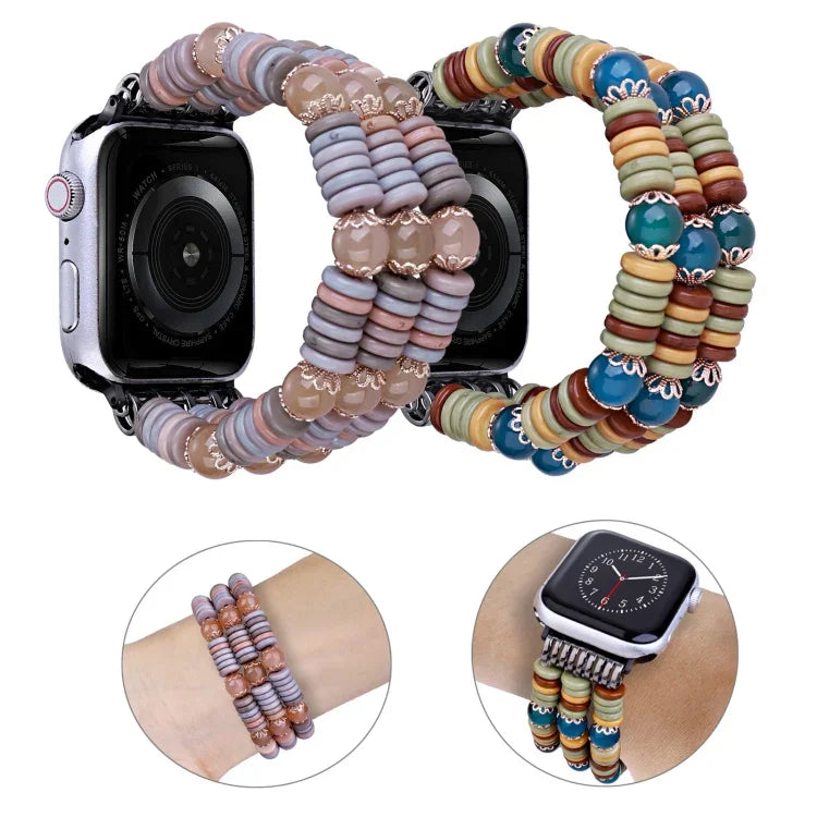 조각 비즈 시계줄, Apple Watch Ultra 49mm / 시리즈 8&7 45mm용, Apple Watch 시리즈 8&7 41mm용