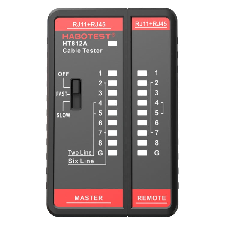HABOTEST HT812A 2 in 1 전화선 네트워크 라인 테스터, HT812A