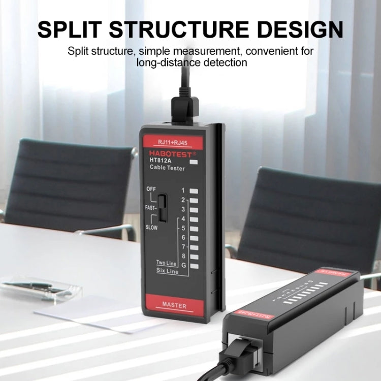 HABOTEST HT812A 2 in 1 전화선 네트워크 라인 테스터, HT812A