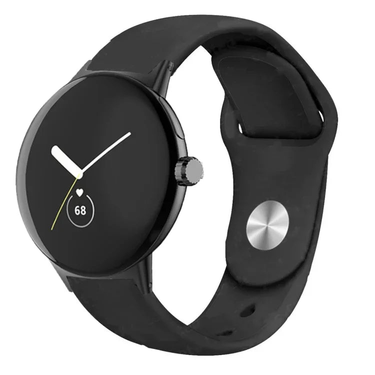 Solid Color Reverse Buckle Silicone Watch Band, For Google Pixel Watch 4 / 3 / 2 / 1 41mm