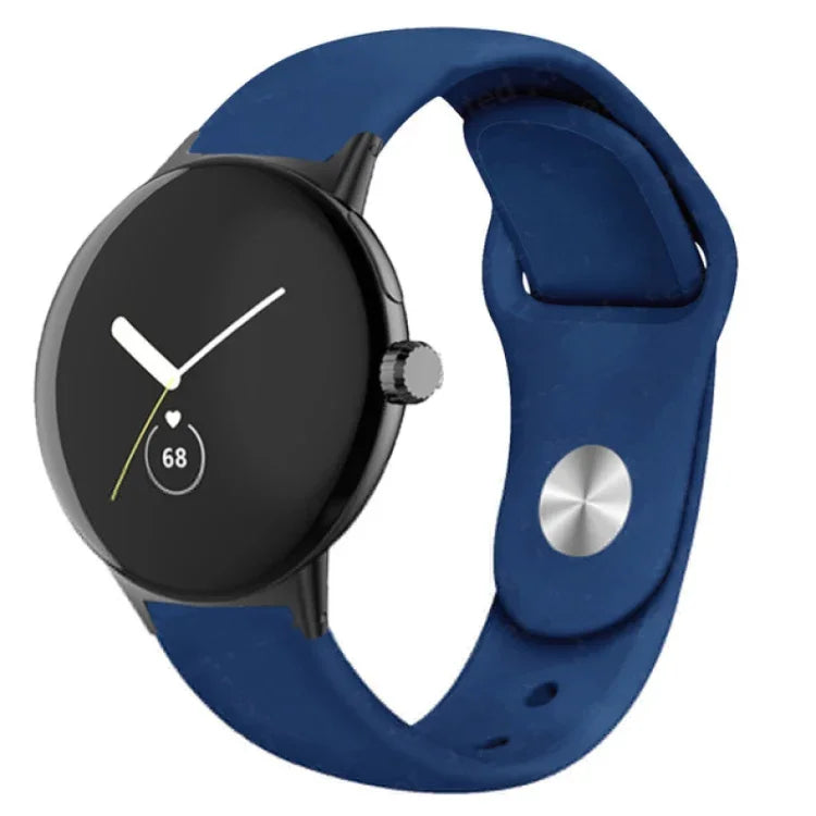 Solid Color Reverse Buckle Silicone Watch Band, For Google Pixel Watch 4 / 3 / 2 / 1 41mm