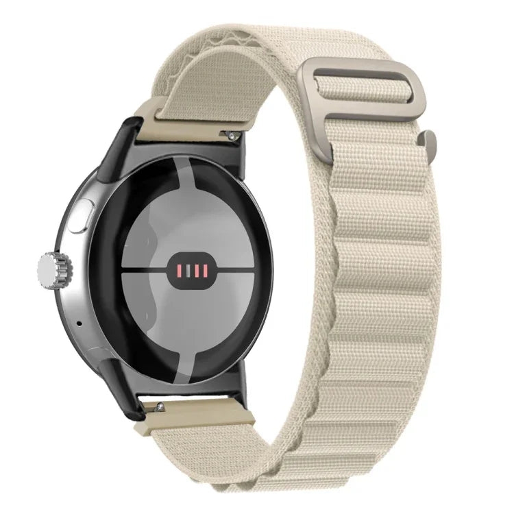 Nylon Loop Black Connector Watch Band, For Google Pixel Watch 4 / 3 / 2 / 1 41mm