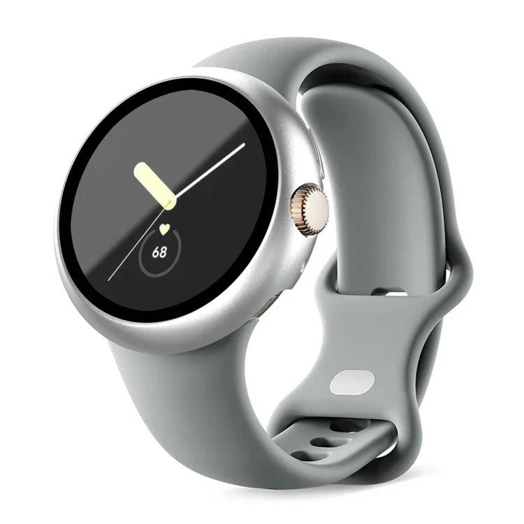 Frosted PC Frame Tempered Film Integrated Watch Protective Case, For Google Pixel Watch