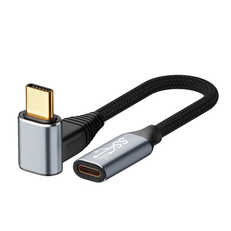 Steam Deck 1세대용 100W USB-C/타입-C 수컷-USB-C/타입-C 암컷 스테레오 곡선 연장 케이블, 0.5m, 1m, 1.5m, 2m, 3m