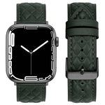 마름모 패턴 천연 가죽 시계줄, Apple Watch 시리즈 8&7 41mm / SE 2&6&SE&5&4 40mm / 3&2&1 38mm용, Apple Watch 시리즈 8&7 41mm / SE 2&6&SE&5&4 40mm / 3&2&1 38mm용