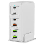 818H 120W Type-C + USB 6포트 데스크탑 고속 충전기, 미국 플러그, 영국 플러그, EU 플러그, 호주 플러그