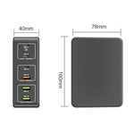 818H 120W Type-C + USB 6포트 데스크탑 고속 충전기, 미국 플러그, 영국 플러그, EU 플러그, 호주 플러그