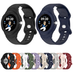 Leather Texture Silicone Integrated Watch Band, For Google Pixel Watch