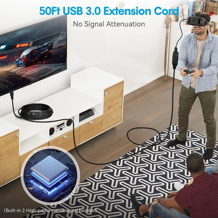 USB 3.0 수-암 데이터 동기화 초고속 연장 케이블, 길이: 10m, 10m