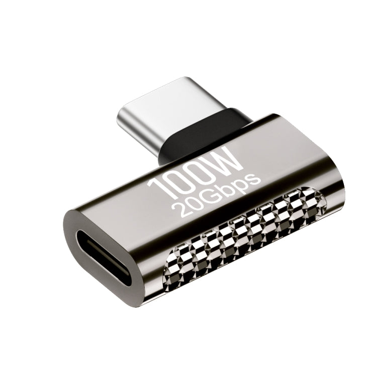 100W 타입-C 수컷 to 타입-C 암컷 20Gbps 아연 합금 어댑터, 타입-C 수컷 to 타입-C 암컷 측면 굽힘, 타입-C 수컷 to 타입-C 암컷 수직 각도, 타입-C 수컷 to 타입-C 암컷 중간 굽힘, 타입-C 수컷 to 타입-C 암컷 직선
