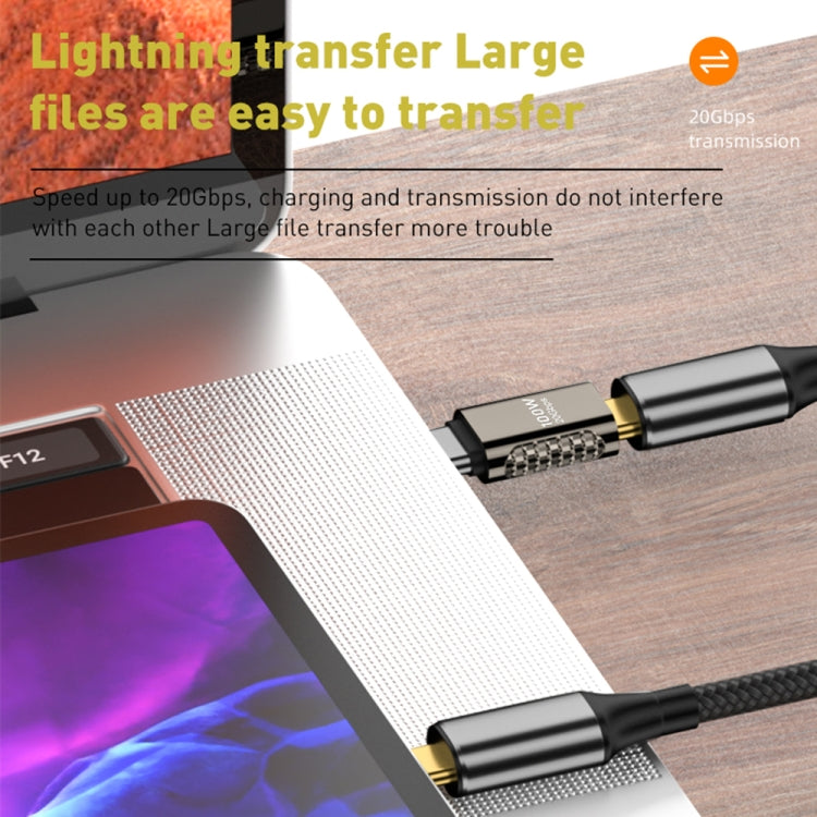 100W 타입-C 암컷 to 타입-C 암컷 20Gbps 아연 합금 어댑터, 타입-C 암컷 to 타입-C 암컷 직선