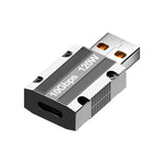 120W 타입-C 암컷 to USB 3.0 수컷 아연 합금 직선 어댑터, 타입-C 암컷 to USB 3.0 수컷 직선
