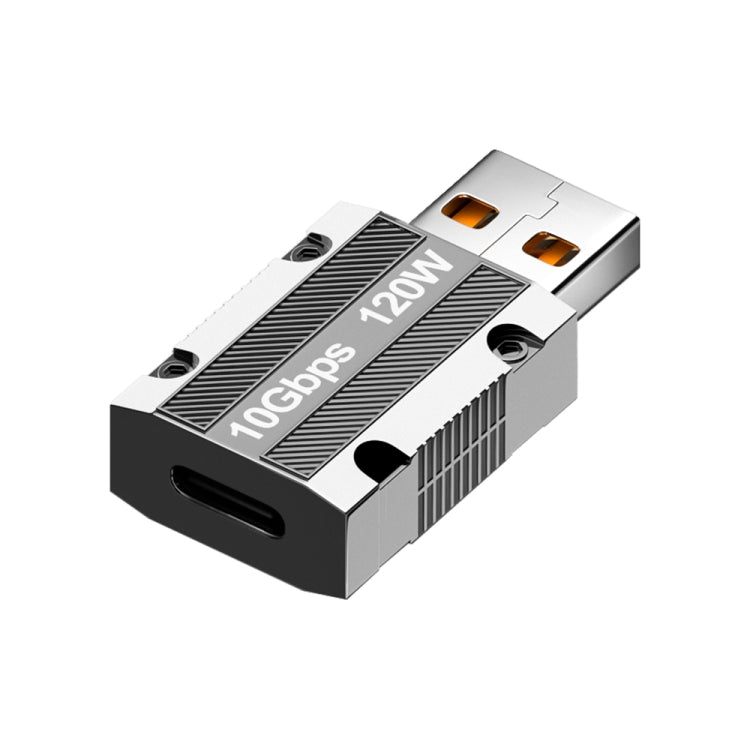 120W 타입-C 암컷 to USB 3.0 수컷 아연 합금 직선 어댑터, 타입-C 암컷 to USB 3.0 수컷 직선