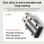 120W 타입-C 암컷 to USB 3.0 수컷 아연 합금 직선 어댑터, 타입-C 암컷 to USB 3.0 수컷 직선