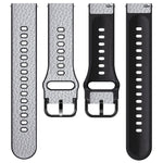 Universal TPU Litchi Texture Leather Watch Band, 20mm, 22mm