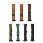 크레이지 호스 천연 가죽 시계줄, 애플 워치 시리즈 8&7 41mm / SE 2&6&SE&5&4 40mm용, 애플 워치 울트라 49mm / 시리즈 8&7 45mm / SE 2&6&SE&5&4 44mm용