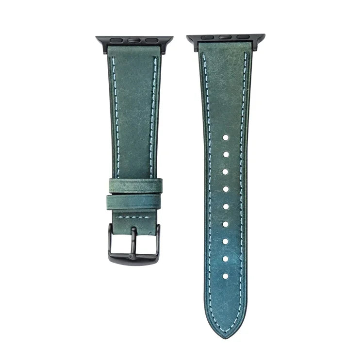 크레이지 호스 천연 가죽 시계줄, 애플 워치 시리즈 8&7 41mm / SE 2&6&SE&5&4 40mm용, 애플 워치 울트라 49mm / 시리즈 8&7 45mm / SE 2&6&SE&5&4 44mm용